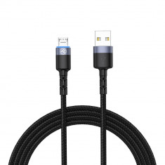 Cablu de date Tellur TLL155353, USB-A - Micro USB, 1.2m, Negru