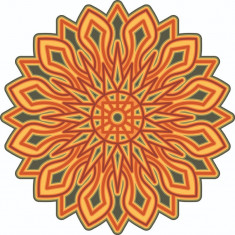 Sticker decorativ, Mandala, Multicolor, 60 cm, 7216ST-3