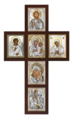 Crucifix Jerusalem 52 x 31 cm argintat