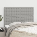 vidaXL Tăblii de pat, 4 buc, gri deschis, 72x5x78/88 cm, textil