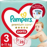 Scutece-chilotel Pampers Premium Care Pants Carry Pack Marimea 3, 6-11 kg, 28 buc