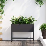 vidaXL Ghiveci ridicat pentru grădină Negru 60 x 26 x 45 cm Oțel