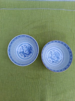 Set de 2 boluri din portelan chinezesc foto
