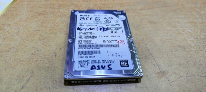 HDD Laptop HGST 1TB Sentinel 100% Sata #B341
