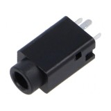 Conector Jack 3,5mm Soclu Mamă Stereo THT 3 Piste Drept