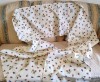 Metraj - Perdeluta Vintage din bumbac cu imprimeu flori rosii si albastre