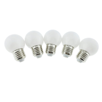 Set 5 becuri LED, E27 G45, Forever Light 92946, 2W, unghi larg de 360 , alb cald foto