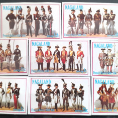Nagaland uniforme militare, politia franceza la 1600-1816 serie nedant mnh