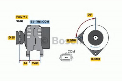 Generator / Alternator RENAULT CLIO IV (2012 - 2016) BOSCH 0 986 046 440 foto