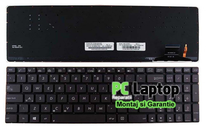 Tastatura Laptop Asus Zenbook UX51VZ-DB115H fara rama uk iluminata