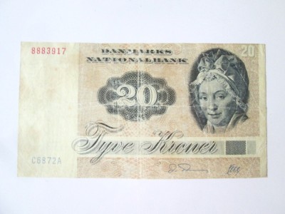 Danemarca 20 Kroner 1972 foto