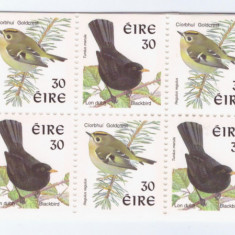 IRLANDA 1998-Pasari-Carnet cu 10 timbre 30p Mi 1057+Mi1058
