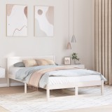 vidaXL Cadru de Pat Alb Lemn 120 x 200 cm Durabil