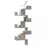 vidaXL Raft colțar perete gri beton 45x45x147 cm lemn prelucrat
