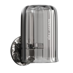 Suport multifunctional 2 in 1, pahar si suport pentru periuta de dinti, flippy, plastic, dimensiune: 10.4 x 7.3 x 7.3 cm, gri