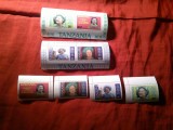 2 Blocuri + seria 4 valori Tanzania 1985 - 85 Ani Regina Mama a Angliei