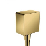 Cot iesire dus cu protectie antireflux, auriu lucios, Hansgrohe Fixfit Square