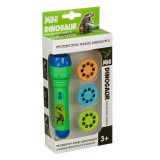Lanterna Proiector cu Dinozauri, 3 Discuri cu Imagini, Focalizare Reglabila, 3+ ani, Unisex, Plastic