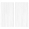 VidaXL Draperii cu franjuri, 2 buc., 140 x 250 cm, alb 132399