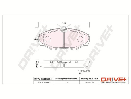 Dr!ve+ DP1010.10.0041 set placute frana disc