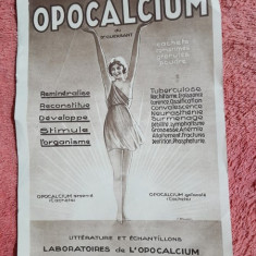 Reclama la medicamentul Opocalcium, perioada interbelica