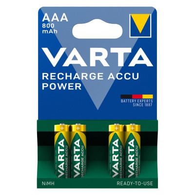 Baterie Reincarcabila Varta AAA LR3 Acumulatori Preincarcati Ni-MH 1.2V 800mAh Blister 4 foto