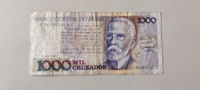 Brazilia / Brasil - 1000 Cruzados ND (1987) s3905 foto