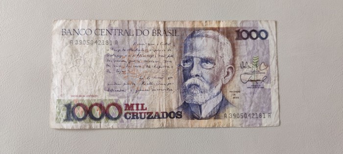Brazilia / Brasil - 1000 Cruzados ND (1987) s3905