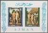 Ajman 1968 - Picturi, arta, Adam si Eva, colita nedantelata neuzata