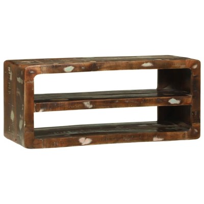 vidaXL Suport TV Multicolour 80 x 32 x 36 cm Lemn masiv recuperat foto