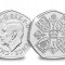 Marea Britanie 50p BU - PRIMUL PORTRET OFICIAL Charles III-Memorial - Royal Mint