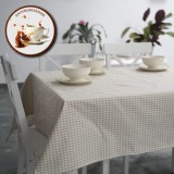 Fata de masa antimurdarie 100% Bumbac, 140x180 cm, Imprimeu Carouri Bej