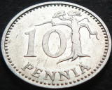 Moneda 10 PENNIA - FINLANDA, anul 1990 *cod 3313 - ultim an de batere!