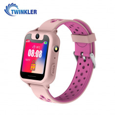 Ceas Smartwatch Pentru Copii Twinkler TKY-S6 cu Functie Telefon, Localizare GPS, Camera, Lanterna, Pedometru, SOS - Roz Pal, Cartela SIM Cadou foto