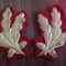 C7 8 - petlite militare - laur mare auriu - rosu infanterie - piesa de colectie