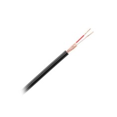 Cablu stereo pentru microfon 2x 20fire Cupru x0.12mm 6mm negru Azusa