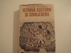 Istoria culturii si civilizatiei vol. I - Ovidiu Drimba 1984 foto