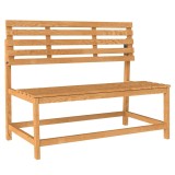 Outsunny Bancă de grădină 2 locuri din lemn, rezistentă la intemperii, șezut rezistent la UV, spătare convertibile 110x61x89cm, Teak | Aosom Romania