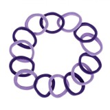 Set Elastice de Păr, Frotte, 14 Bucăți, Culoare Mov și Lila, Oem