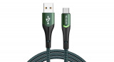 Mcdodo Magnificence CA-7960 Cablu USB la USB-C LED, 1m (verde)