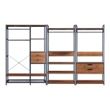 Set 3 suporturi haine masuri diferite Larem 2 cu 4 sertare 7 rafturi [en.casa] HausGarden Leisure, [en.casa]