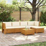 vidaXL Set de canapele de exterior 6 Bucată Maro Lemn Solid de Acacia 3403094
