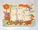 Orar Scolar Vintage Anii 80 Centrocoop Recoop Necompletat Reclama Jucarii Colectie Perioada Comunista