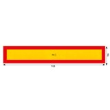 AUTOCOLANT REFLECTORIZANT GALBEN/ ROSU 1130X196 MM HICO 64857