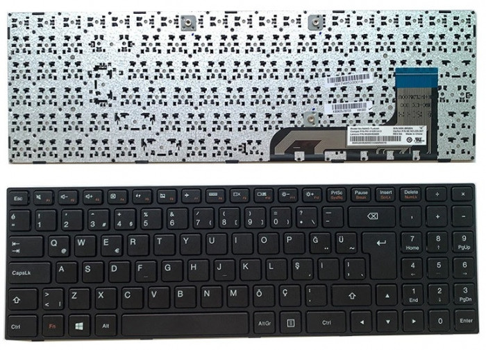 Tastatura laptop noua Lenovo Ideapad 100-15IBY Black Frame Black US