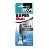 Super Glue BISON Liquid Control, 3 g, Adeziv Lichid, Lipici Universal, Lipici Super Glue, Lipici Puternic, Lipici Plastic, Adeziv Metal, Lipici Multis