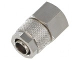 Conector filetat &icirc;nșurubat din alamă nichelată 8mm, max. 15bar