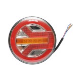 Lampa stop spate rotunda LED universala 12V/24V 140x40 mm, prindere 43.5 mm, montaj stanga/dreapta - Breckner Germany