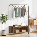 vidaXL Suport pentru haine cu rafturi din lemn vechi 100x44x160 cm