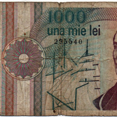 Bancnotă 1000 lei - România, 1991